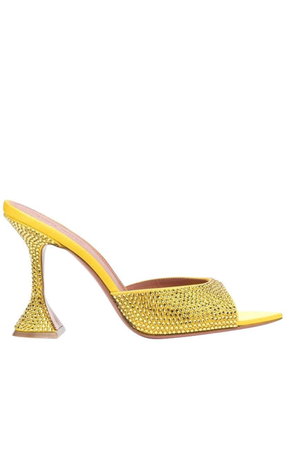 Amina Muaddi Crystal - Embellished Caroline Mules - Runway Catalog