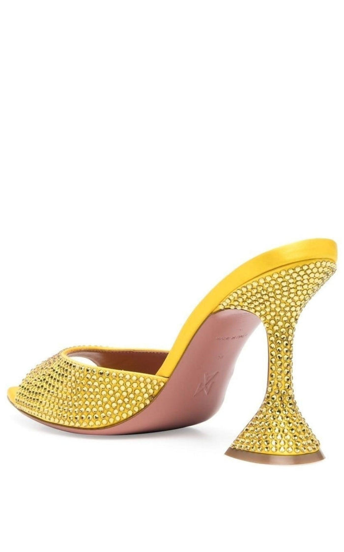 Amina Muaddi Crystal - Embellished Caroline Mules - Runway Catalog