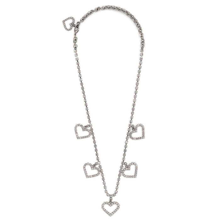 Alessandra Rich Crystal Heart Necklace - Runway Catalog