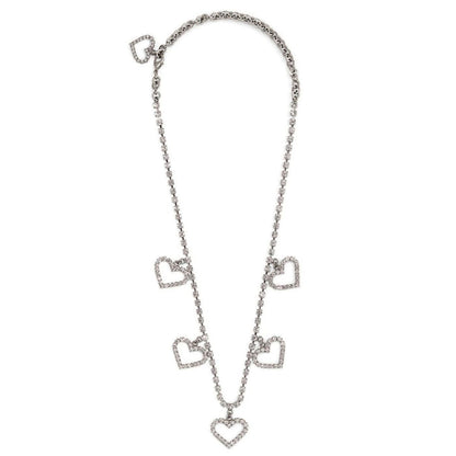 Alessandra Rich Crystal Heart Necklace - Runway Catalog