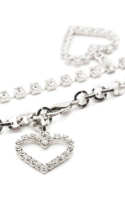 Alessandra Rich Crystal Heart Necklace - Runway Catalog