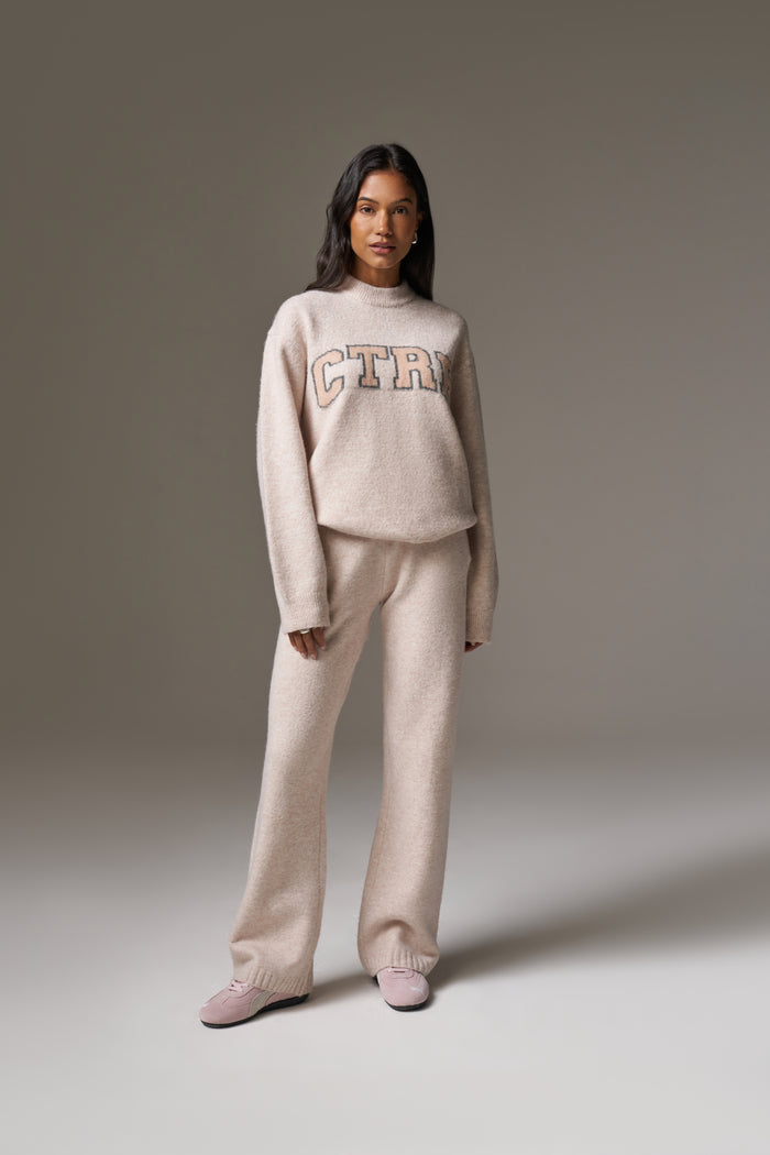 CTRE KNITTED SWEATSHIRT - PINK