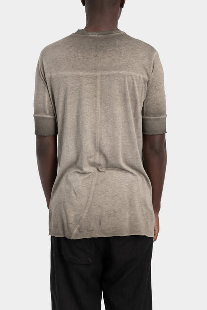 Thom Krom | SS26 - Cuffed sleeve t-shirt, Cold dyed olive MTS942