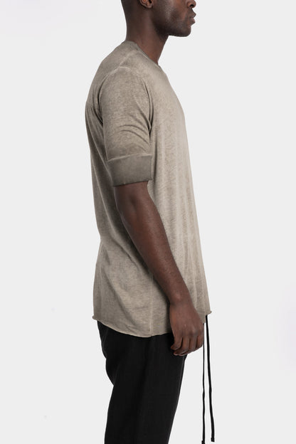 Thom Krom | SS26 - Cuffed sleeve t-shirt, Cold dyed olive MTS942