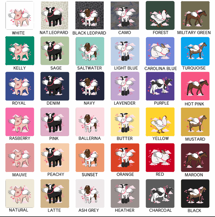CUPID ANIMALS - CHOOSE YOUR ANIMALS – Infant/Toddler/Youth