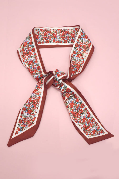 dainty florals twilly scarf wrap