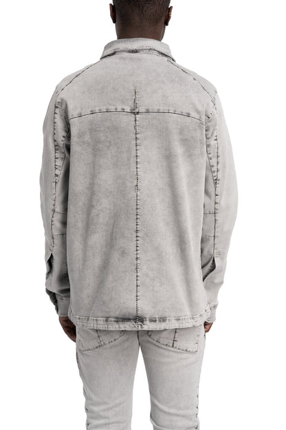 Thom Krom | SS26 - Denim overshirt, Light grey MH181