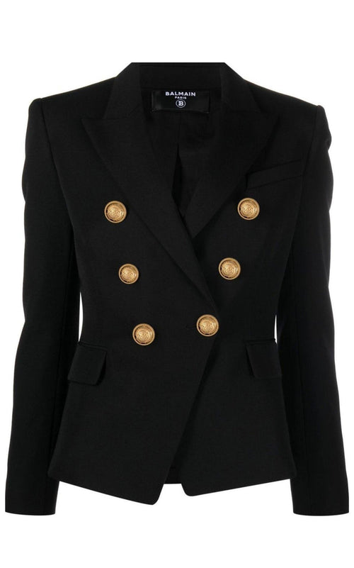 Balmain Double Breasted Wool Blazer - Runway Catalog