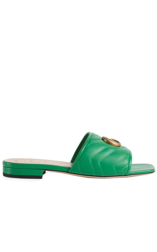 Gucci Double G Leather Sandals - Runway Catalog