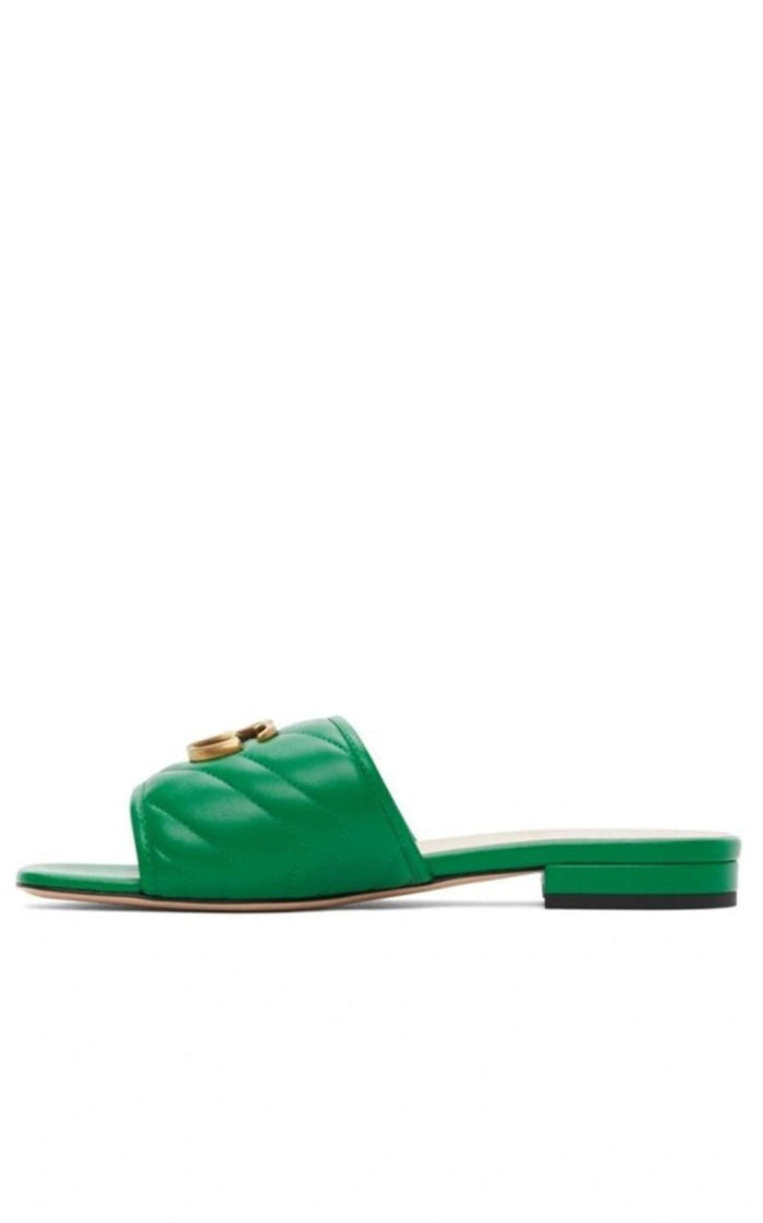 Gucci Double G Leather Sandals - Runway Catalog