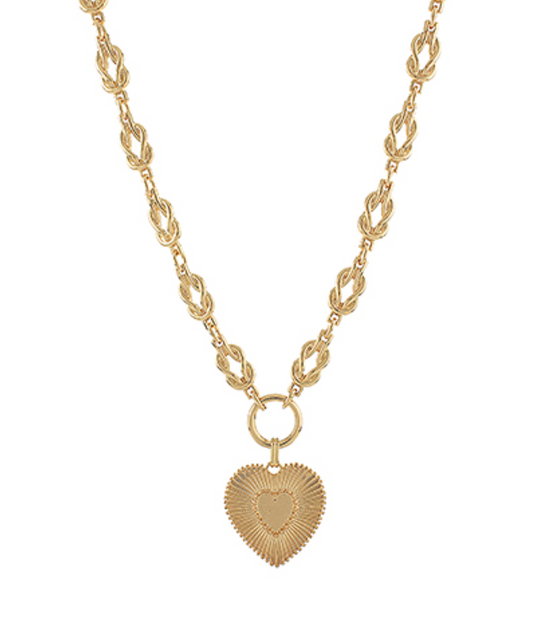 double heart chain necklace