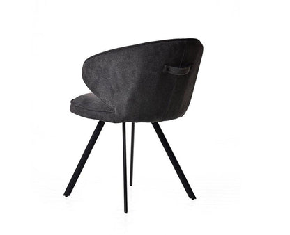 Echo Ele Dining Chair  – Modern Upholstered Dining Chair for Home & Café Textured Gray