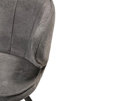 Echo Ele Dining Chair  – Modern Upholstered Dining Chair for Home & Café Textured Gray