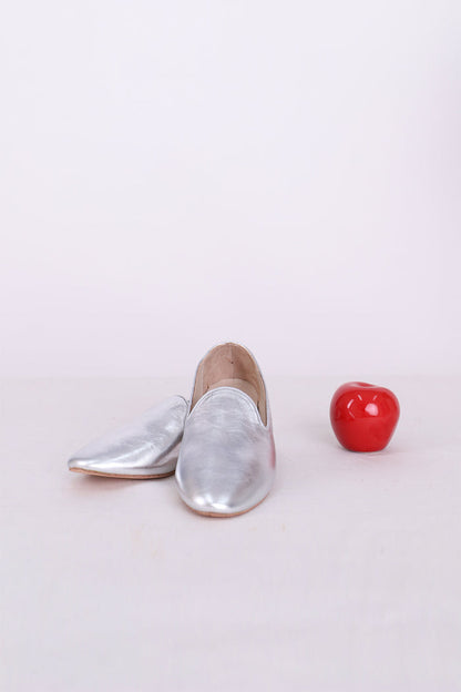 Ed Silver Leather Babouche