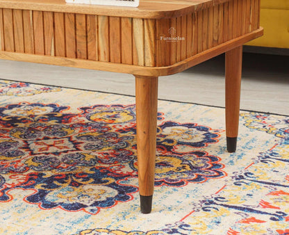 Eiffel Solid Wood Coffee Table - Coffee Table - Furniselan - Natural-Finish