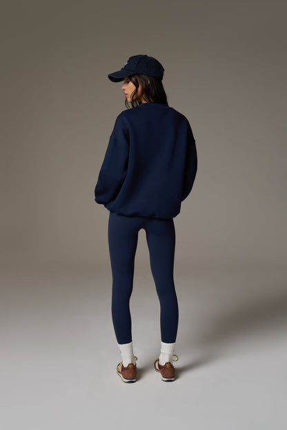 EMBLEM EMBROIDERED SWEATSHIRT - NAVY