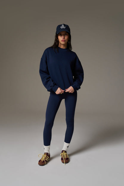 EMBLEM EMBROIDERED SWEATSHIRT - NAVY