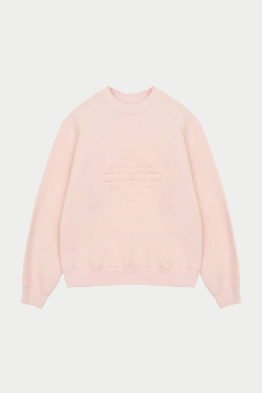 EMBOSSED SWEATSHIRT - PINK