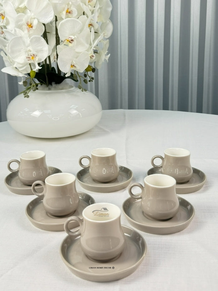 MULEX Espressoset 12 Delig | 6 Persoons Beige