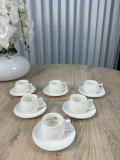 MULEX Espressoset 12 Delig | 6 Persoons Wit