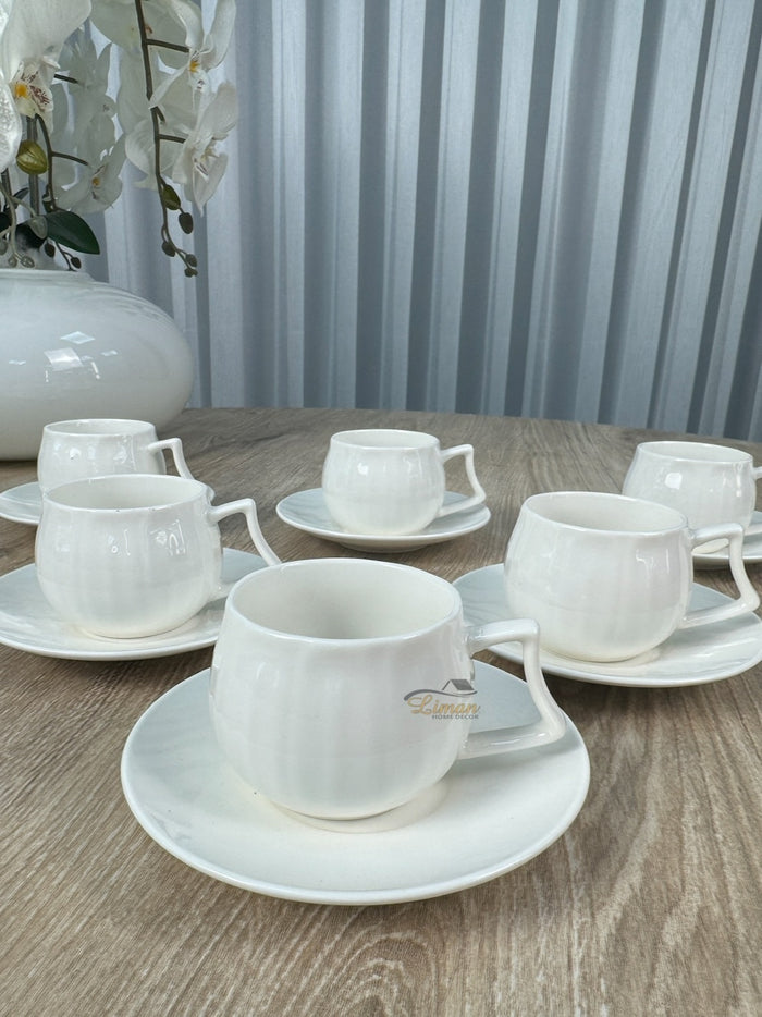 MULEX Espressoset 12 Delig | 6 Persoons Wit