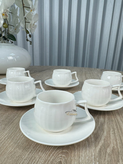 MULEX Espressoset 12 Delig | 6 Persoons Wit