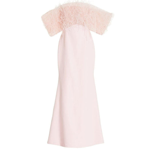 Aliétte Feather Trim Off - The - Shoulder Gown - Runway Catalog