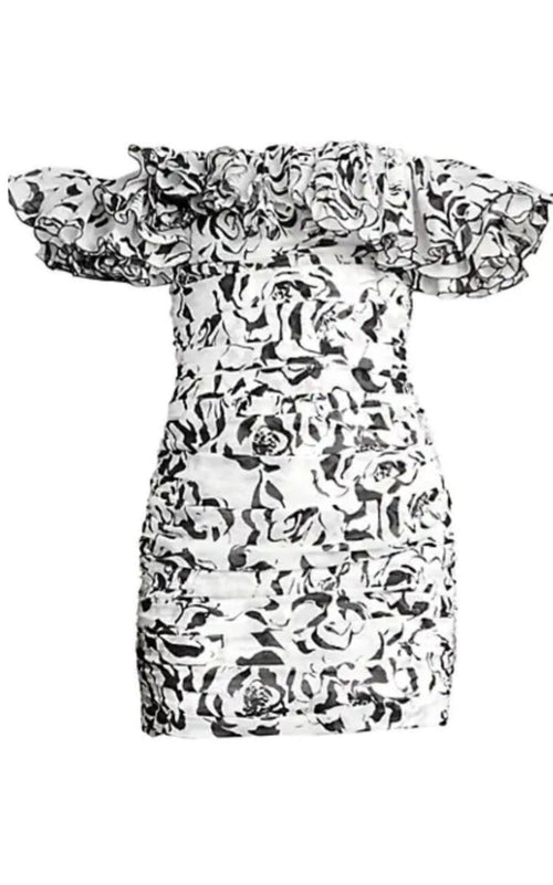 Alexandre Vauthier Floral Cotton Off - The - Shoulder Dress - Runway Catalog
