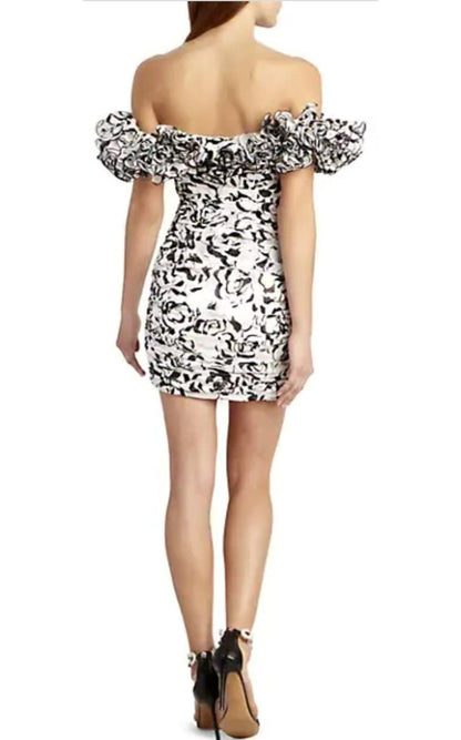 Alexandre Vauthier Floral Cotton Off - The - Shoulder Dress - Runway Catalog