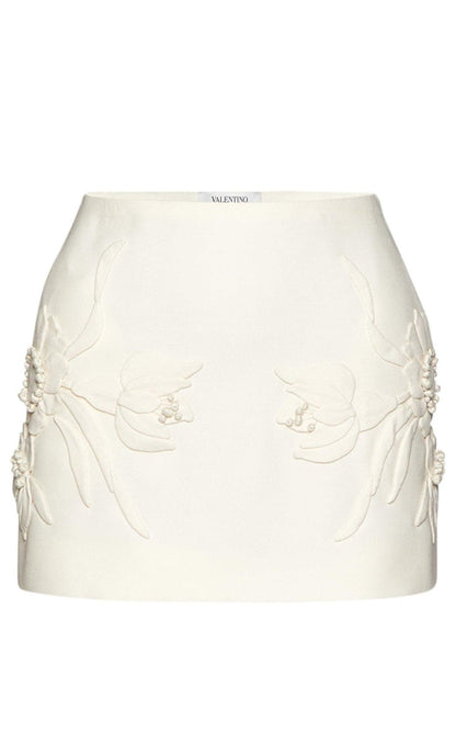 Valentino Floral - embroidered Mini Skirt - Runway Catalog