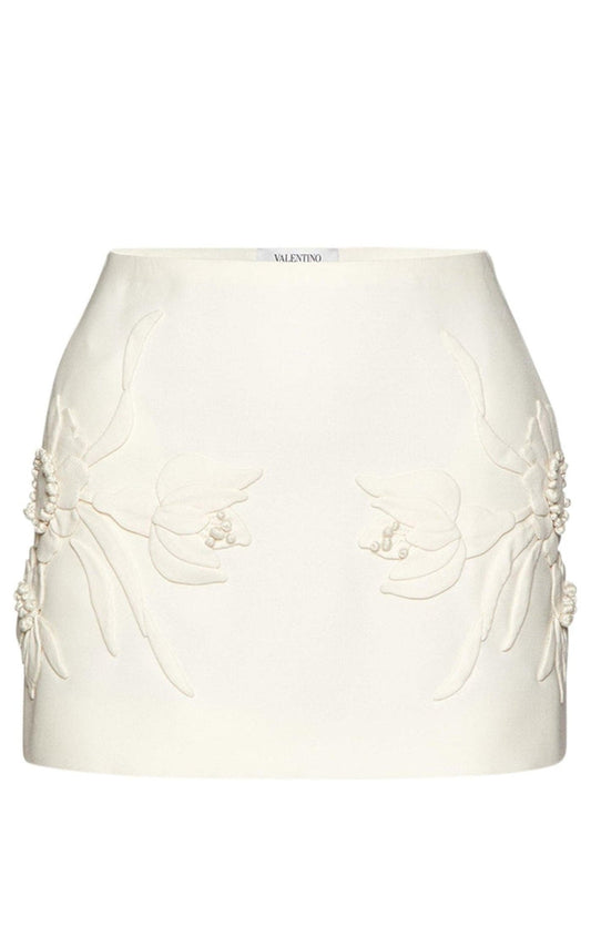 Valentino Floral - embroidered Mini Skirt - Runway Catalog