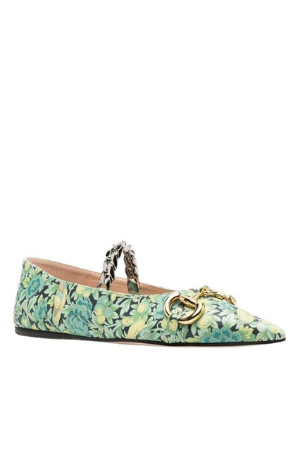 Gucci Floral Horsebit Ballerina Shoes - Runway Catalog