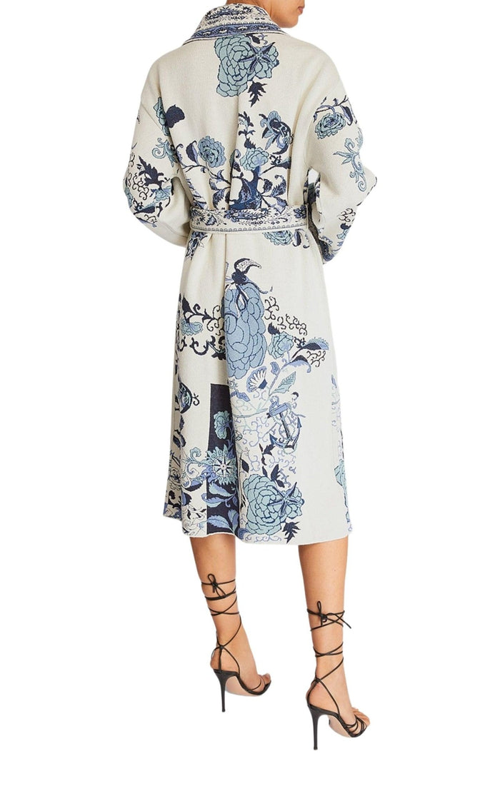 Etro Floral Print Wrap Coat - Runway Catalog