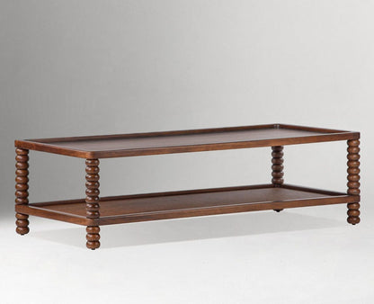Goa Coastal Wooden Coffee Table Furniselan Teak Finish