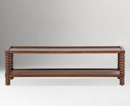 Goa Coastal Wooden Coffee Table Furniselan Teak Finish