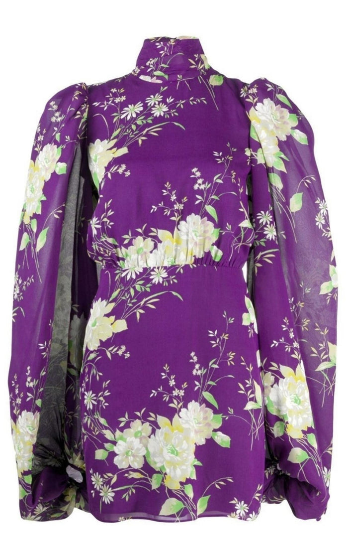 The Attico Gobi Floral - print Silk Mini Dress - Runway Catalog