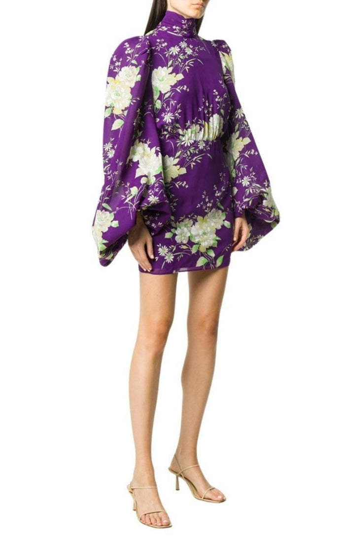The Attico Gobi Floral - print Silk Mini Dress - Runway Catalog