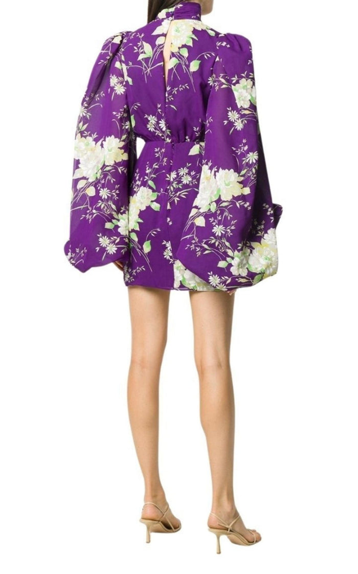 The Attico Gobi Floral - print Silk Mini Dress - Runway Catalog