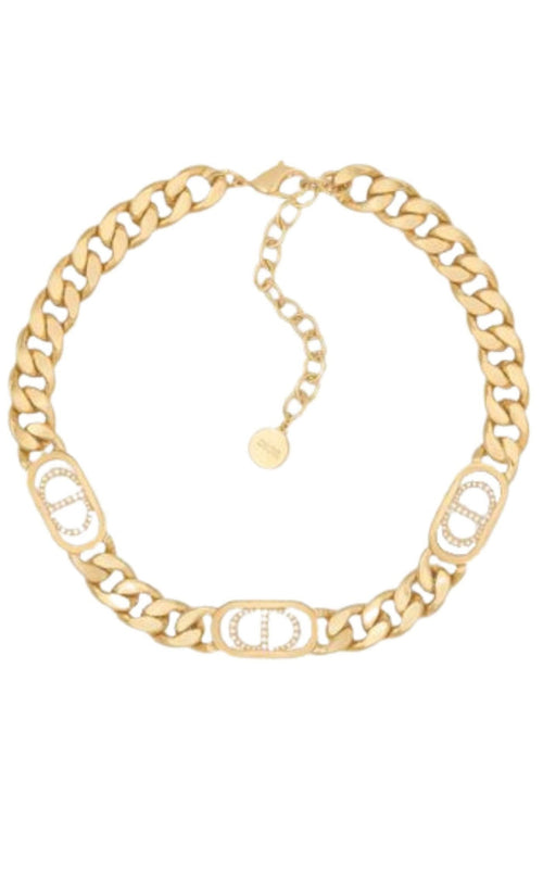Dior Gold - Finish Metal and White Crystals - Runway Catalog