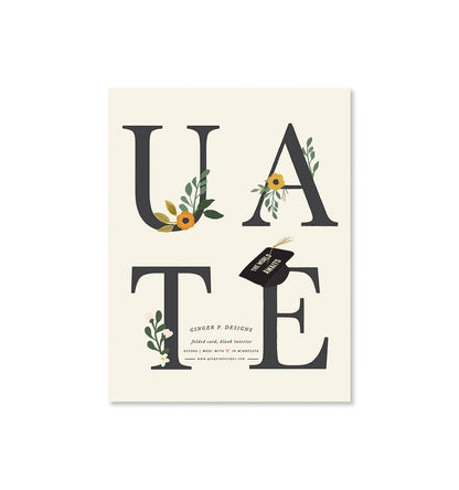 Grad Floral Card