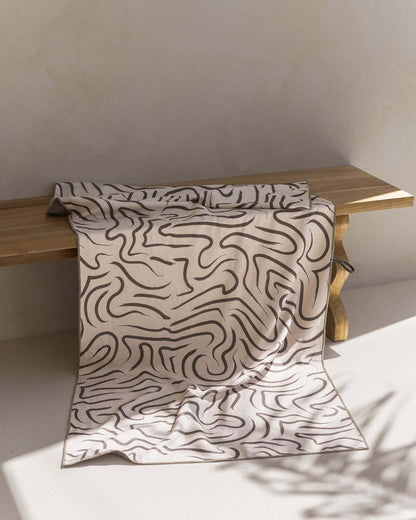 Charcoal and Black Sustainable Beach Towel