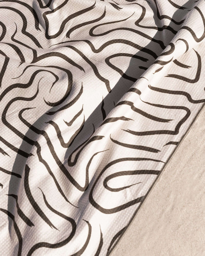 Charcoal and Black Sustainable Beach Towel