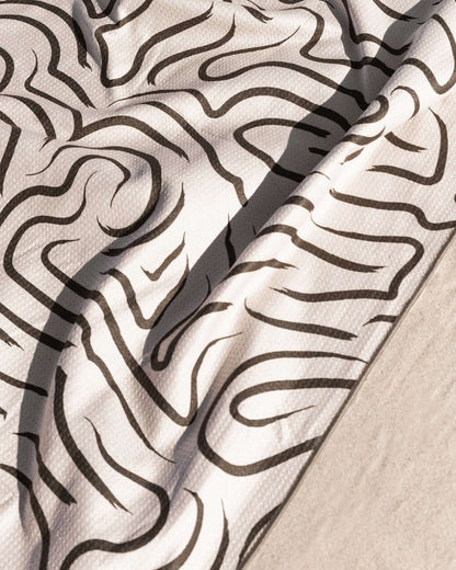 Charcoal and Black Sustainable Beach Towel