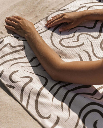 Charcoal and Black Sustainable Sand Free Beach Towel