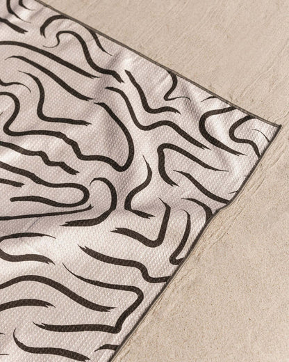 Charcoal and Black Sustainable Beach Towel