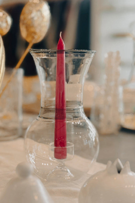 Gray Glass Candle Holder