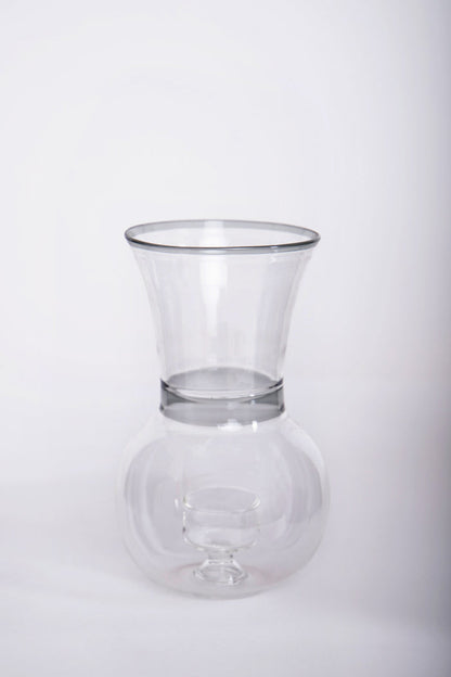 Gray Glass Candle Holder
