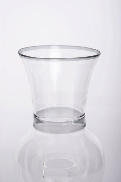 Gray Glass Candle Holder