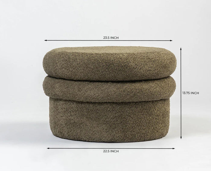 Green Mist PlyWood Pouf Green