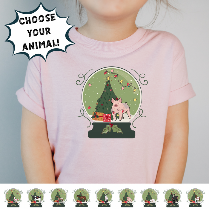 Green Snow Globe- Choose Your Animals – Infant/Toddler/Youth